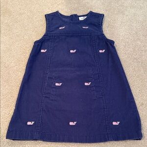 Vineyard vines Blue Whale Embroidered Kids Dress